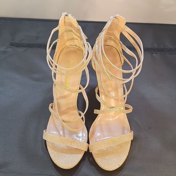 BRAND NEW DREAM PAIR OPEN-TOE  ANKLE STRAPPY BACK ZIPPER HIGH HEELED SANDALS - Picture 3 of 16